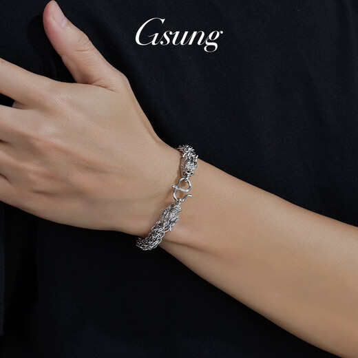 GsunG platinum men's bracelet PT950 faucet bracelet platinum men's bracelet Thai chain is shiny and needs to be customized. Customization of about 80 grams is priced by the gram.