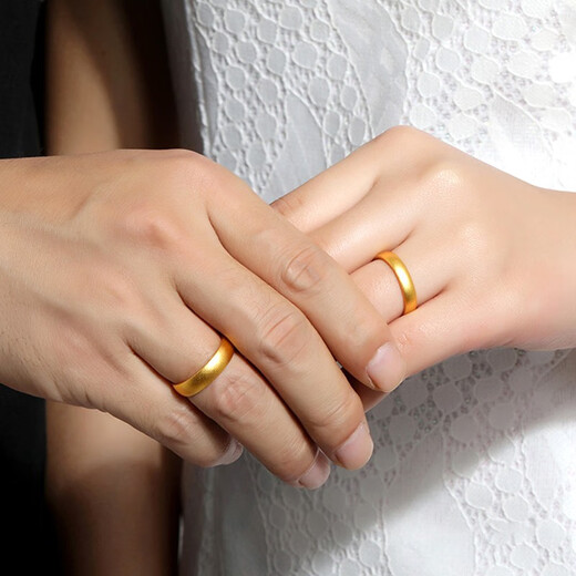 Zhou Dalong ancient gold ring 999 solid gold ring ring for men and women solid Chinese Valentine's Day gift 11# about 6.1 grams