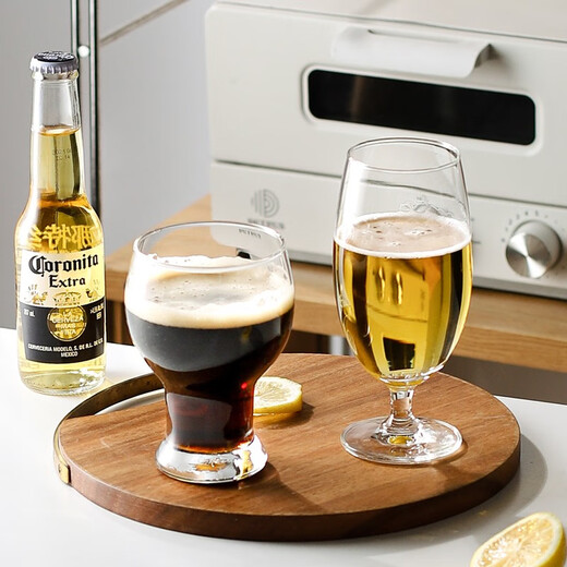 Kawashimaya beer cup high-end glass home Internet celebrity creative large-capacity crystal craft beer special stemware Bavarian style 450ml (2 pieces)