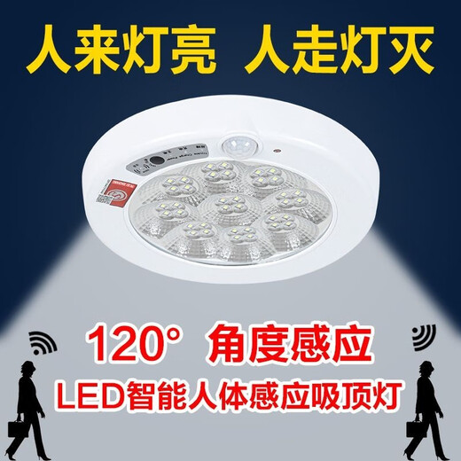 OS Lighting LED Human Body Sensor Light Intelligent Infrared Sound Control Light Corridor Aisle Corridor Garage Property Emergency Sensor Light 7W Sound and Light Control (22cm)