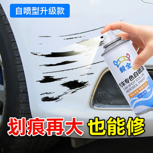Yiquan car touch-up pen repair artifact self-spray paint scratch depth pearl white black car paint automatic special set pearl white spray paint - full set of tools + 450ml other models - order notes