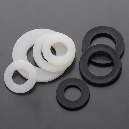 JINGGONG GB97 Nylon Washer Nylon Gasket Plastic Gasket Washer Insulating Washer Gasket Nylon Flat Washer 20% Off White M4*9*1 (200 pieces)