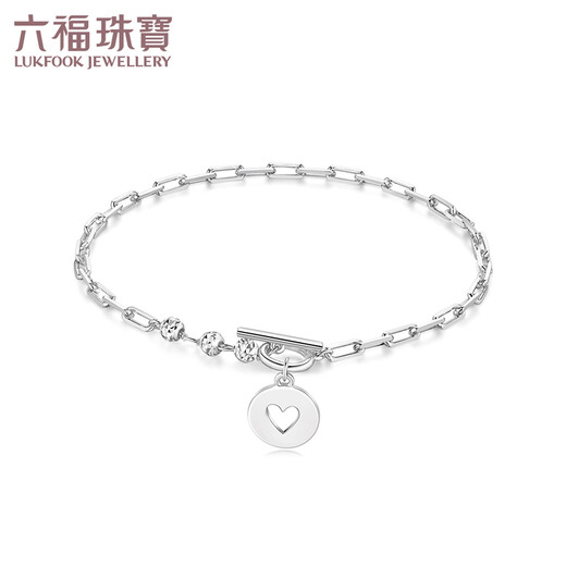 Lukfook Jewelry Platinum 950 Love Circle OT Buckle Platinum Bracelet for Gift Price L04TBPB0014 5.02g (including labor cost 462 yuan)