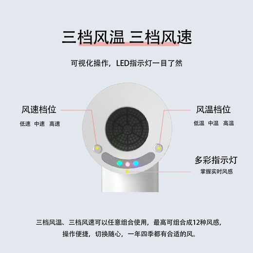 You Mei wireless hair dryer student dormitory plug-in free hair dryer smart constant temperature high wind hot and cold wind rechargeable hair dryer supports Type-C fast charging ivory white exquisite dual battery 330W+18000mAh*2 fast charging model