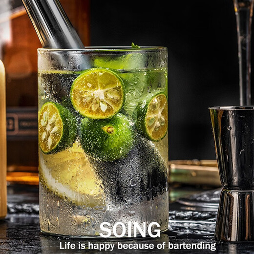 American SOING brand 304 mixer set shaker combination mixer cocktail mixing tools introduction SOING new version American version silver set 750ml
