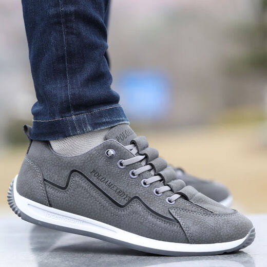 Western Region Camel Echte Para-Schuhe Herbst Herbst Frühling und Herbst Neuem atmungsaktives und Anti-Odor Forrest Gump Casual Board Schuhe Herren Sportschuhe AW9906 Weißtuch Modell 43 Größe klein/Foto groß