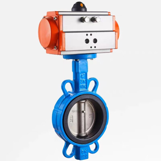 D671X-16q Pneumatisches Ventil Edelstahl Klemmblattventil duktile Eisenweichdichtungsventil Schnellgeschnittenes Ventil DN100-VALVE-Platte 304 Material
