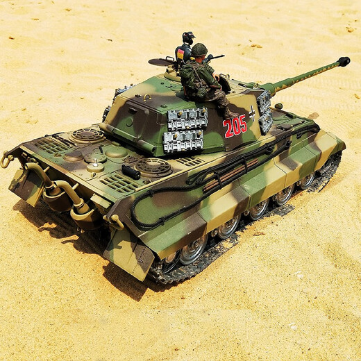 Henglong großer Tank 2,4 g Super großes Deutsch Tiger King Fernbedienung Spielzeug Tank Tank Tank 3888a Geschenk Professionell fortgeschrittene Version (mit Gun Barrel Telescopic) 1800mAh Batterie