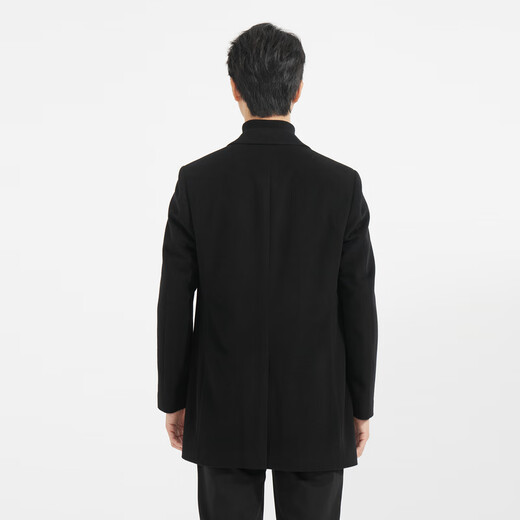 
Lilang Light Fashion Men's Clothing [Same Model in Shopping Mall] Woolen Coat Men's Long Cashmere Blended Wool Jacket Q4DYR505 Black M (165)