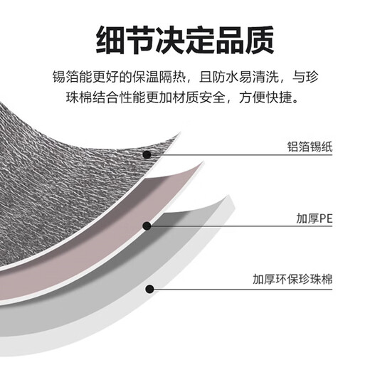 Star Moon Blue Thickened Three-dimensional Aluminum Foil Insulation Bag Large Food Takeaway Seafood Fruit Disposable Fresh Refrigeration Bags 3
