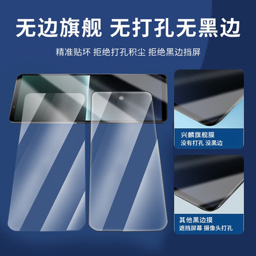 Xinglin [Ceramic membrane fingerprint unlocking in seconds] Sony sony xperia 1v tempered film Mobile phone film full screen coverage anti-fingerprint explosion-proof and fall-proof. No black edge flagship film [No black edge, no top shell] 2 pieces suitable for xperia 1v