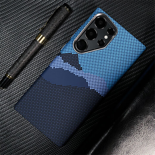 Beiji [built-in Magsafe magnetic suction] suitable for Samsung S24 Ultra mobile phone case new S23 Ultra Kevlar skin-sensing hard case S24+ premium s23 anti-fall protective case [Kevlar 600D] UK-black, white and gray stripes Samsung Galaxy S24 Ultra