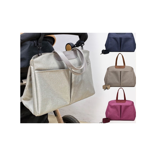Yezhi Mommy Bag Multifunctional Large Capacity One-Shoulder Side-Strip Handheld Mommy Bag Lightweight Mommy Bag Going Out to Work and Breast-White Large Large
