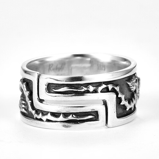 Bucklele retro skull ring men's trendy personalized men's single ring gold index finger ring anti-Tai silver open finger J653 platinum adjustable opening