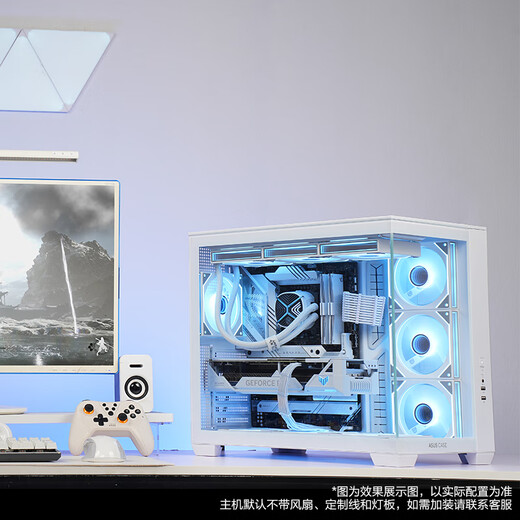 ASUS family bucket AMD R7 9800X3D/RTX5080 pure white complete machine assembly computer e-sports game console DIY Neptune Fubuki learning computer complete machine three R7 9800X3D+RTX5070Ti