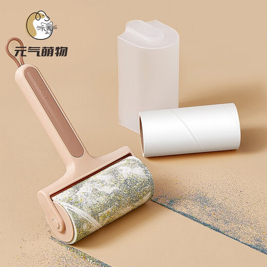 Yuanqi Mengwu pet lint remover, roller lint brush to remove lint on sofa, carpet brush lint, cat supplies, 10 rolls of 10cm replacement paper (600 pieces in total)