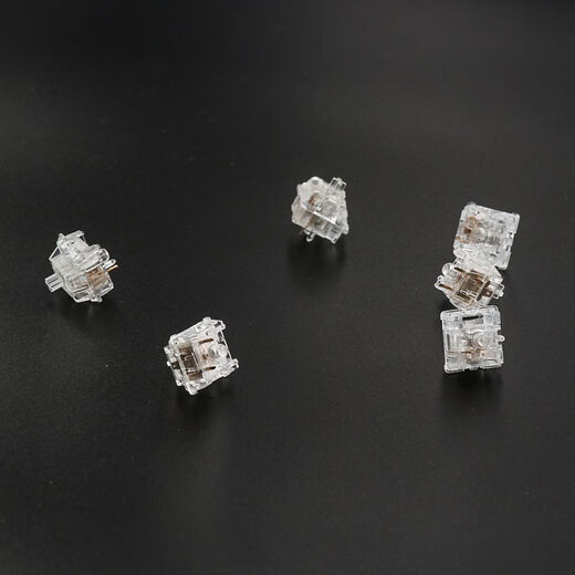 皎月轴全透明PC段落线性轴RGB热插拔客制化机械键盘DIY轴体 线性轴 90颗皎月轴罐装