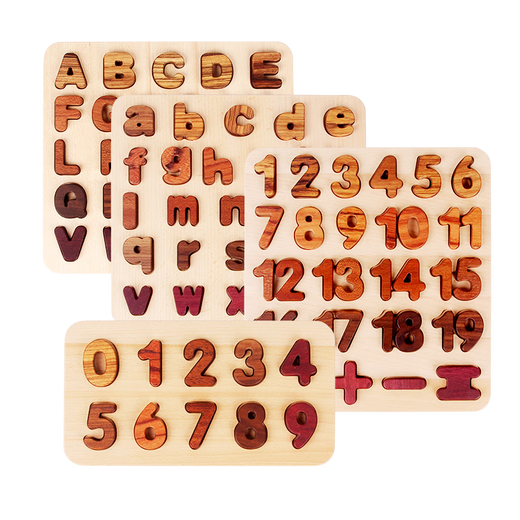 
Prince Mother Numbers and Mother Operations Puzzle toys Children's 1-3-year-old baby wooden three-dimensional early education enlightenment girl boy gift capital letter cognitive puzzle (solid wood without paint)