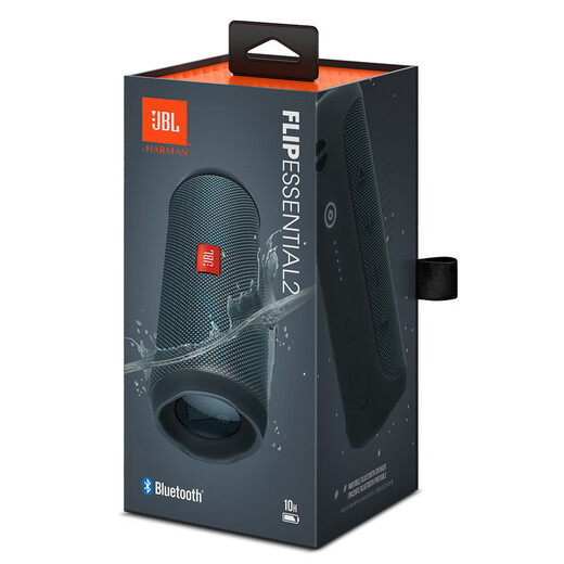 JBL FLIP ESSENTIAL 2 旗舰款二代 蓝牙音箱 户外便携音响 防水设计 桌面低音炮 毕业礼物 炫酷黑