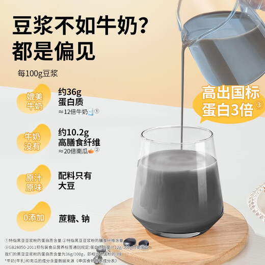
Biandu Shop, pure black bean and soy milk powder, independent packaging, 0 sugar added pregnancy fat soybean powder, original women's fat New Year's gift box, 2 boxes of pure black bean and soy milk powder, total 1050g