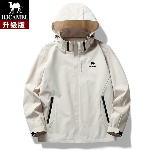 Kamel 2023 Neue Frühlings- und Herbstpaarjacke Männer lässig vielseitig im Freien Wanderfischerei Jacke Männer Hg6626 Modell schwarz xl
