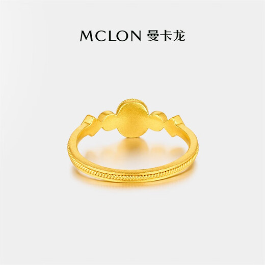 Mankalong gold ring for women Fenghua-Xiaogongque ancient pure gold handmade filigree birthday gift for girlfriend and mother No. 9, about 4.5g (pre-sale is subject to actual weight received, any refund will be refunded)
