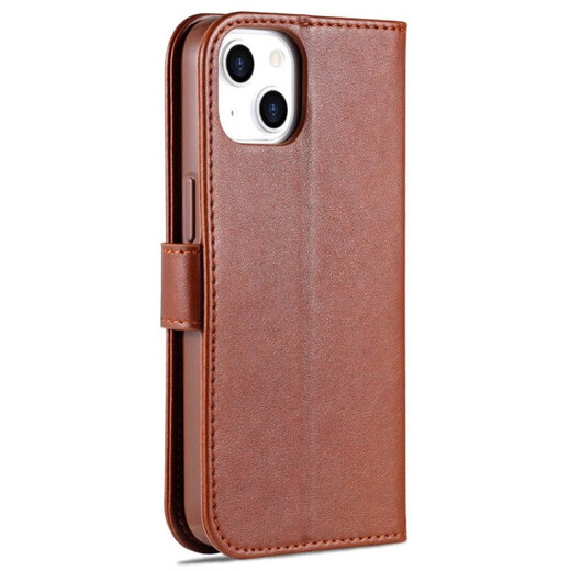 Ju Xiaozhi eignet sich für Apple 13 Mobiltelefonhülle Flip Leder Hülle iPhone13 Wallet Card-Karten-Steckkoffer Full-Pack-Anti-Fall-Fall-Innenschale mit magnetischer Schnallen Schutzabdeckung für Männer und Frauen iPhone 13 [Brown]