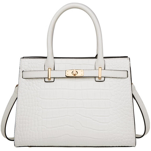 Zooler (Zooler) Bag Damenbeutel Krokodilmuster KOKENLAYSHOTKENDERACHT BAG Frauenhandtasche Frauen Crossbody Bag Leichte Luxus -Frauentasche Chinesische Valentinstagsgeschenk [Kokosmilch weiß] Geburtstagsgeschenk