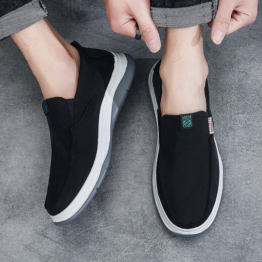 维致 老北京布鞋一脚蹬懒人板鞋单鞋男士休闲帆布鞋 WZ1041 39