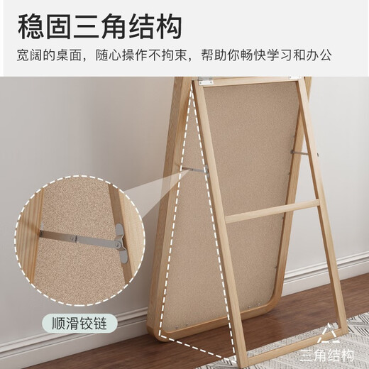 Shiying Nordic solid wood mirror full-body dressing mirror floor-standing mirror for girls bedroom fitting mirror home wall hanging internet celebrity mirror warm white 12034 wall hanging model