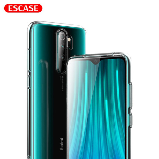 ESCASE Redmi Note8pro mobile phone case/protection case Xiaomi anti-fall full-cover soft shell silicone (with lanyard hole) simple protective case transparent