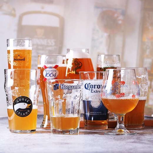 Multiple styles of lead-free glass beer mugs with logo, craft beer mugs, American IPA pint mugs, starry sky rocket mugs, explosion mugs, various beer mugs, Big Iceland Unparalleled Beer mugs 592ML 2 pcs
