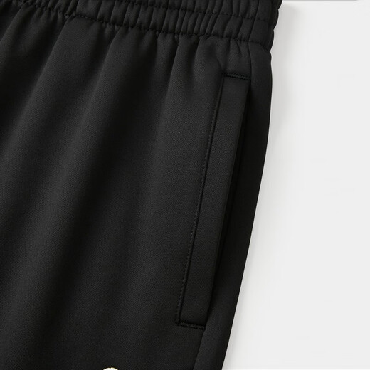 Peak fleece sweatpants men's new loose and comfortable knitted leggings casual sweatpants student warm trousers black L