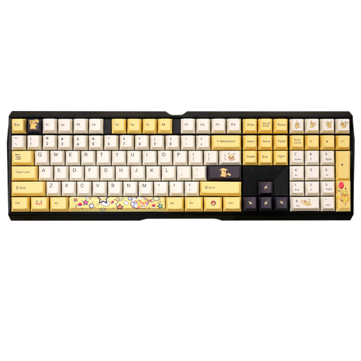 CHERRY Cherry Pikachu theme custom keyboard Pokémon POKEMON Customized gaming keyboard E-sports keyboard MX3.0S mechanical keyboard Aluminum Tuotuo alloy Wired MX3.0S Pikachu Black matte blue axis Crispy HIFI sound Game typing