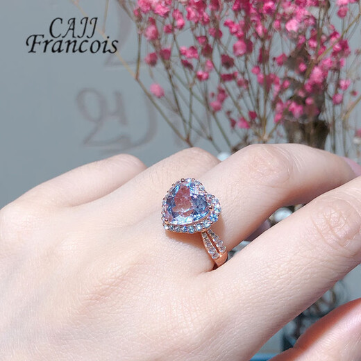 CAJJ Francois 3.0 carat amethyst ring for women, natural colored gemstone, jewelry gemstone, 925 silver inlay, size 13