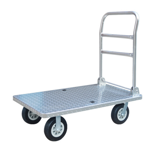 Gist thickened steel plate flatbed trolley folding truck trailer push truck four-wheel truck small pull cart 60*36 bearing wear-resistant 3-inch wheel 150Jin [Jin equals 0.5 kg]