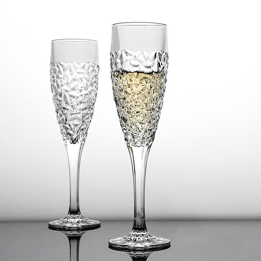 BOHEMIA Czech imported crystal glass Nordic ins high-end champagne glass goblet hand-painted gold frosted wine glass Nicollet champagne glass 180ml 2 pieces