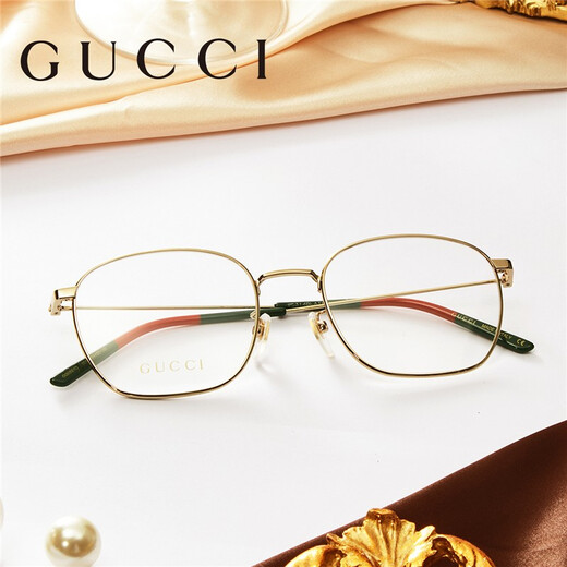 古驰（GUCCI）眼镜框男肖战明星同款镜架女近视眼镜架可配防蓝光镜片 681O-001配蔡司钻立方1.67蓝光膜