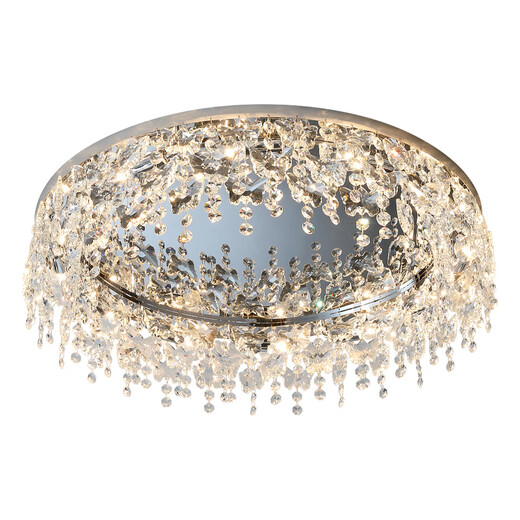 玥梵(YUEFAN)新款现代轻奢客厅吸顶灯简约大气餐厅卧室房间水晶灯 144W 25㎡内适用 12240lm 直径80