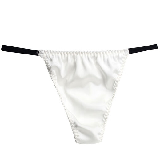 Tang Jingsi Silk Low Waist Men's Underwear Personalized Trendy Thong Mulberry Silk Stretch Sexy Double T-Pants U Protruding Bag Red L