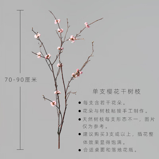 Aesthetic Hacker Handmade Birch Trunks Mountain Twisted Magnolia Branches Bouquet Living Room Decorations Dried Flowers Real Flower Arrangements Home Indoor Three Cherry Blossoms Are More Affordable