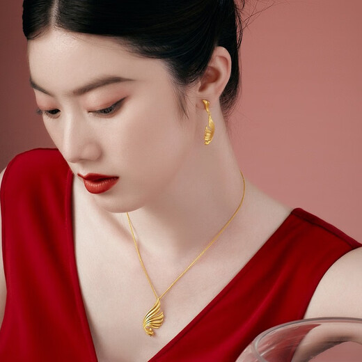Chiba Jewelry pure gold earrings, happy and joyful gold and jade ancient craft earrings as a birthday gift for your girlfriend. The amount will be refunded based on the actual gold weight. The gold weight is about 5.81g/including AU900 ear needles/including labor costs.