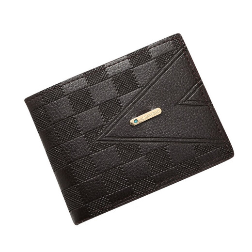 Chajin 2023 Neue Männer Brieftasche kurze Business Wallet Jugend Horizontaler leichter Luxus mehrerer Kartenposition Brown Brown