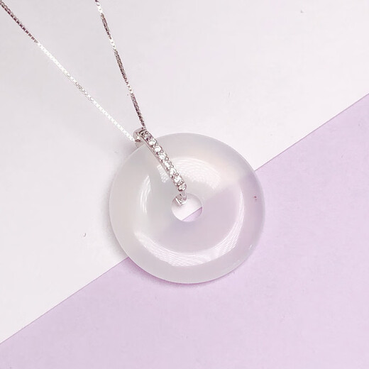 Fat Donglai's same style Ping An buckle 18k gold wear Ping An buckle buckle simple silver gold female gold clip buckle jadeite thin white gold one