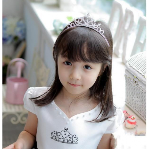 Xiaoka Yi Nong Japanese and Korean style children's rhinestone crown princess tiara bride wedding crystal baby little girl's birthday hairpin accessories