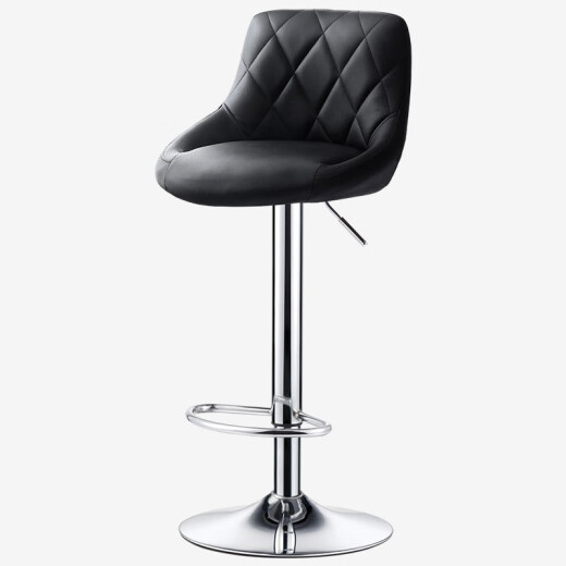 Huakai Star Bar Chair Liftable Dining Chair Casual Bar Chair High Chair Counter Reception Chair HK208 Black