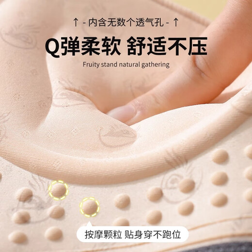 Langsha Underwear Women's Small Breast Push-Up Bra No Wire Bra Collecting Top Breast Support Adjustable Anti-Sagging Vest Sakura Pink 34/75AB (Thin at the Top and Thick at the Bottom)