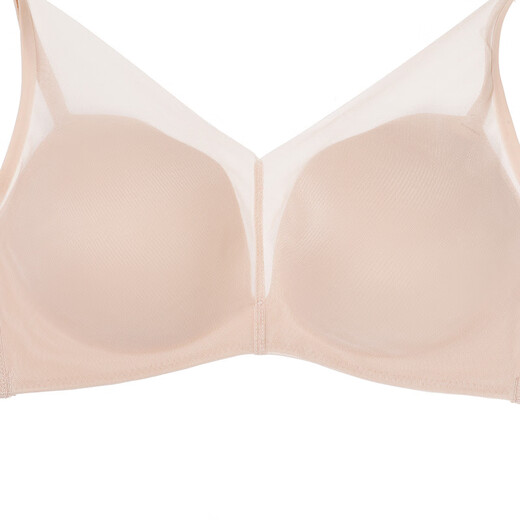 Aimeili bra women's underwear new gauze nude feeling no support no steel ring 3/4 thickened mold cup bra IM17BNA1 skin color C3A 70B