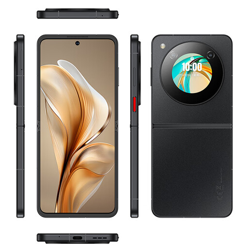 Nubia National Small Flip 12GB+256GB Caramel Color Qualcomm Snapdragon Chip 5000W Dual Camera 5G Mobile Phone
