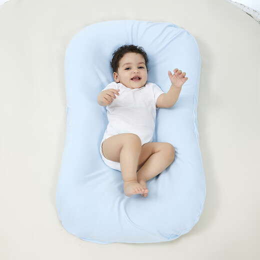 AMORHOME newborn bionic crib, portable bed-in-bed, anti-pressure sleeping artifact, sky blue